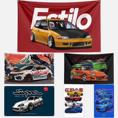 Jdm car racing - flag, banner